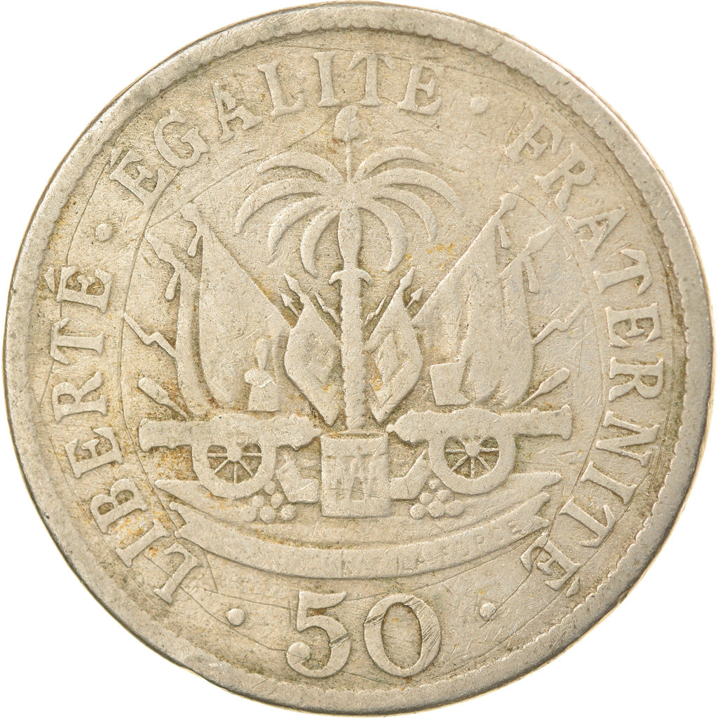 Coin, Haiti, 50 Centimes, 1907, F(12-15), Copper-nickel, KM:56