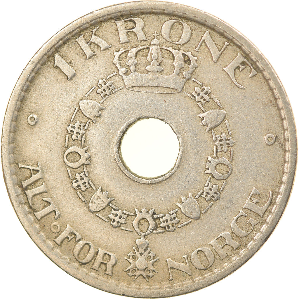 Coin, Norway, Haakon VII, Krone, 1926, EF(40-45), Copper-nickel, KM:385
