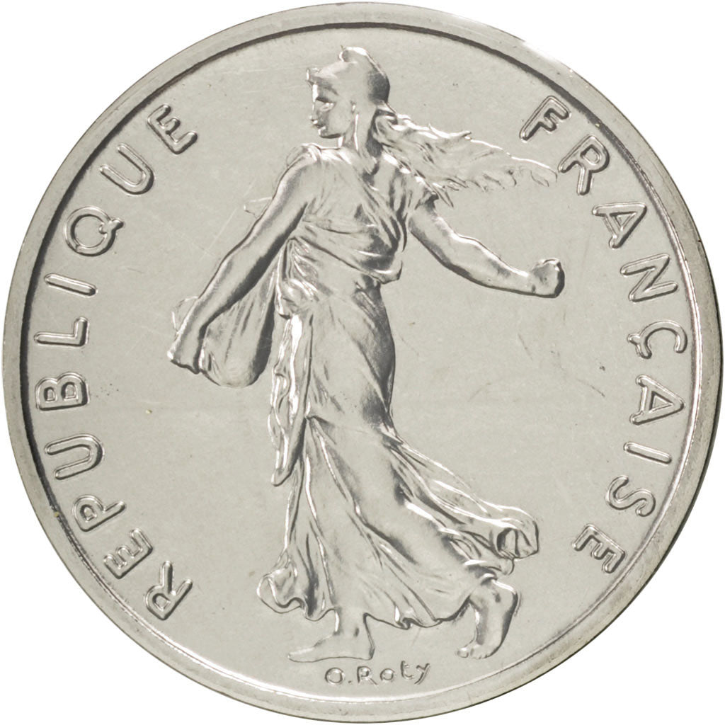 FRANCE, 1/2 Franc, 1980, KM #P665, MS(65-70), Nickel, Gadoury #91.P1, 9.00