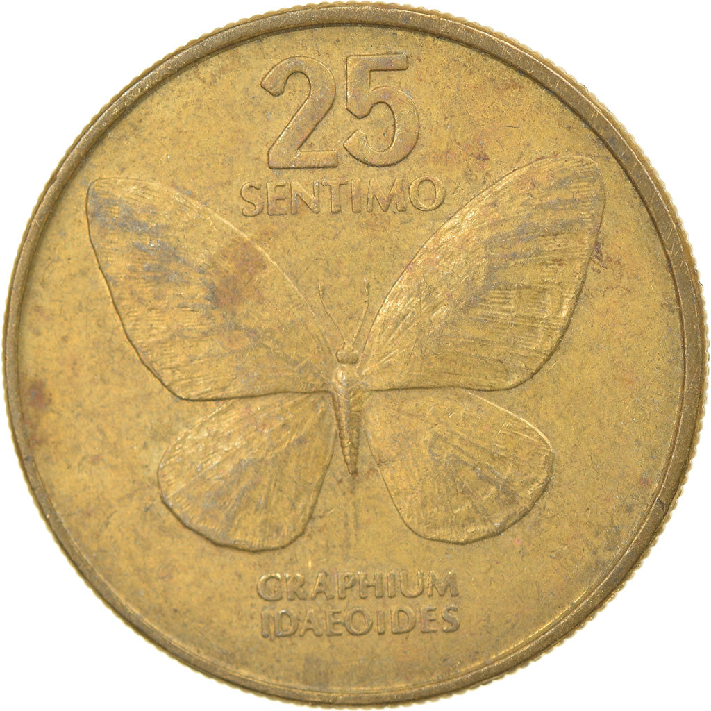 Coin, Philippines, 25 Sentimos, 1983, EF(40-45), Brass, KM:241.1