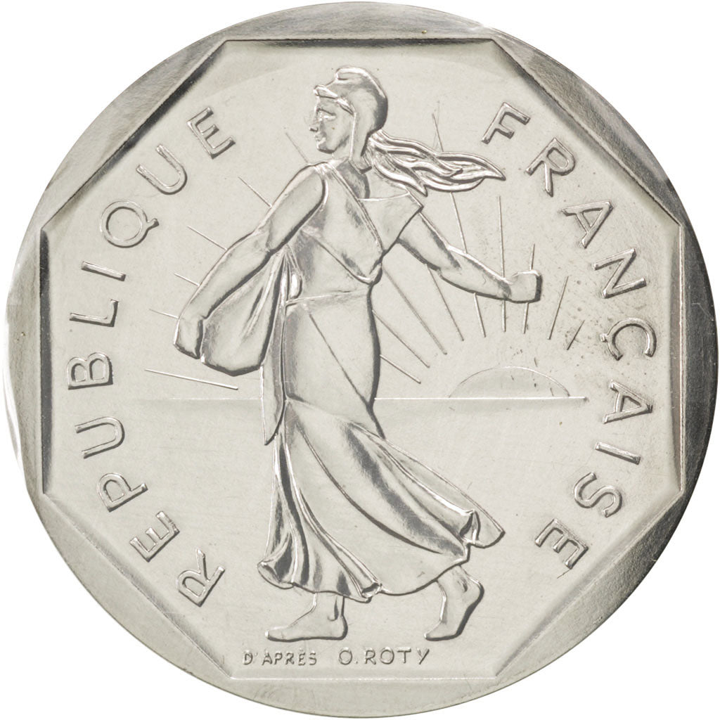 FRANCE, 2 Francs, 1980, KM #P671, MS(65-70), Nickel, Gadoury #123.P1, 15.00