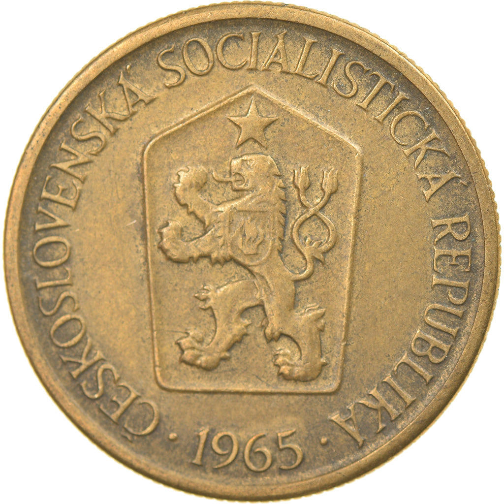 Coin, Czechoslovakia, Koruna, 1965, EF(40-45), Aluminum-Bronze, KM:50