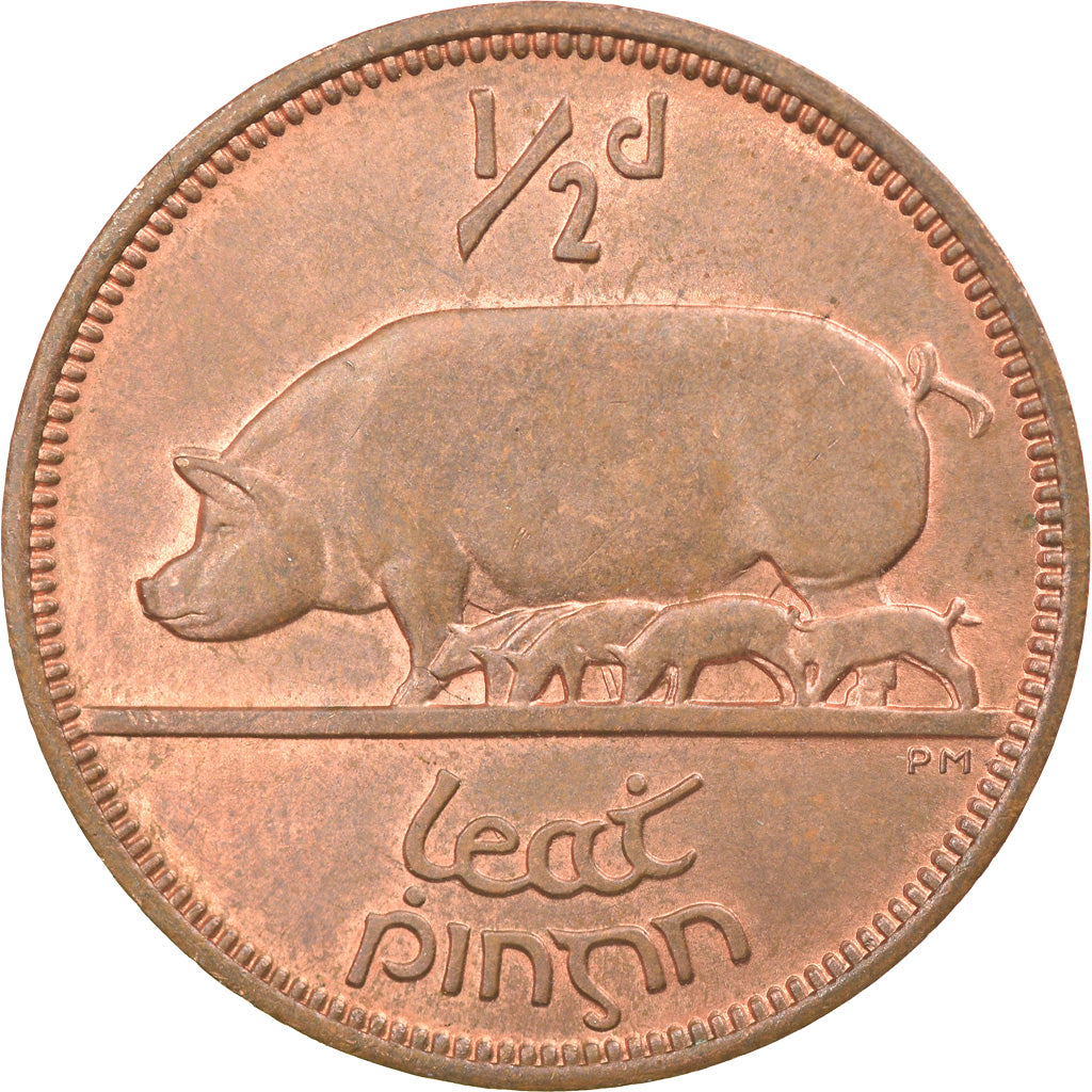 Coin, IRELAND REPUBLIC, 1/2 Penny, 1964, EF(40-45), Bronze, KM:10
