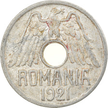Moneda, Rumanía, Ferdinand I, 50 Bani, 1921, Huguenin Freres, MBC, Aluminio