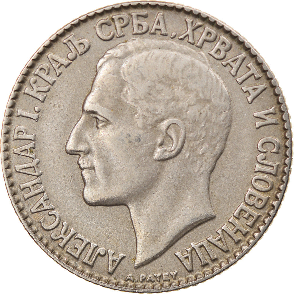 Coin, Yugoslavia, Alexander I, 2 Dinara, 1925, EF(40-45), Nickel-Bronze, KM:6