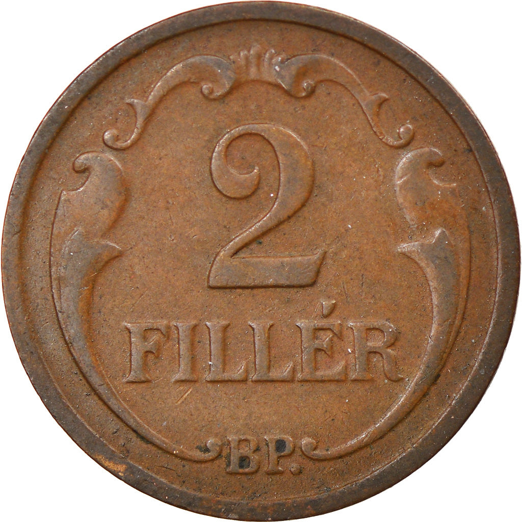 Coin, Hungary, 2 Filler, 1928, Budapest, EF(40-45), Bronze, KM:506