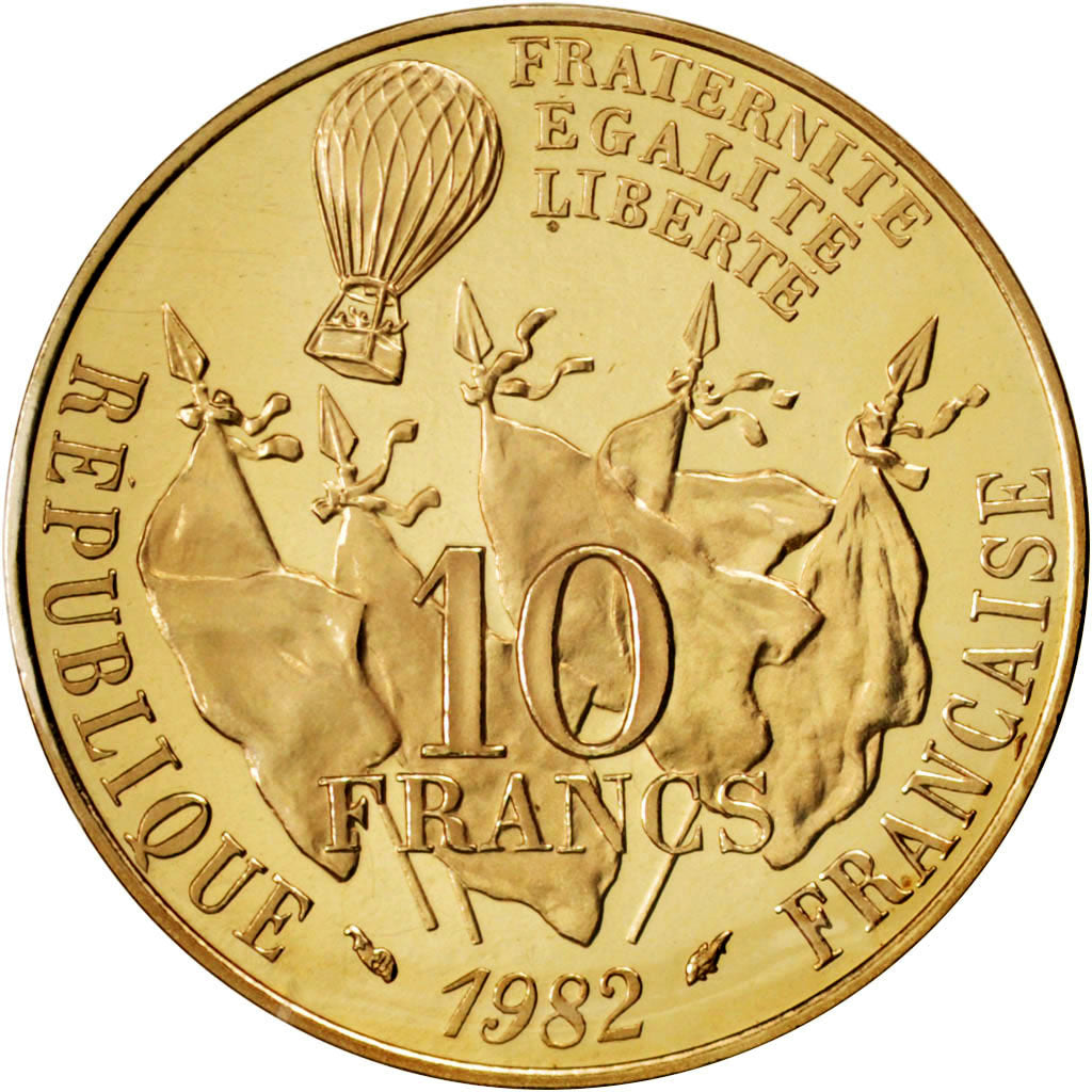 Coin, France, 10 Francs, 1982, MS(65-70), Nickel-Bronze, KM:P747, Gadoury:187.P1
