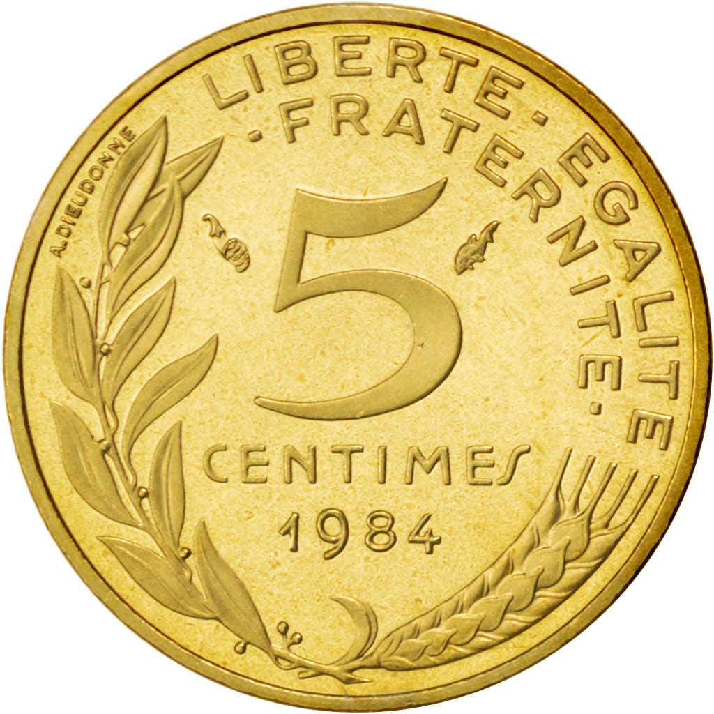 Vème République, 5 Centimes Marianne, 1984, Piéfort, KM P800