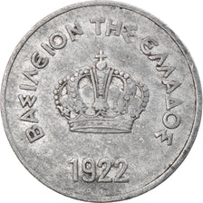 Coin, Greece, Constantine I, 10 Lepta, 1922, EF(40-45), Aluminum, KM:66.2