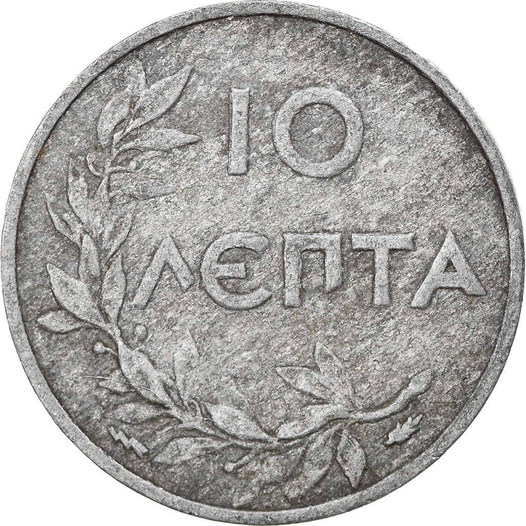 Moneta, Grecia, Constantine I, 10 Lepta, 1922, BB, Alluminio, KM:66.2