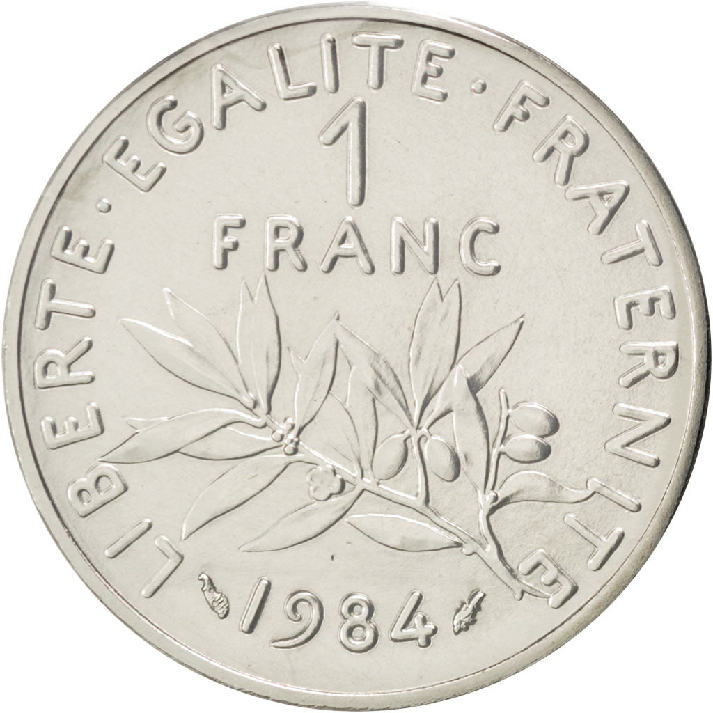 FRANCE, Franc, 1984, KM #P903, MS(65-70), Nickel, Gadoury #104.P1, 12.00