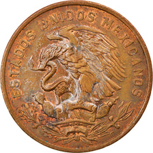 Moneta, Mexico, 20 Centavos, 1957, Mexico City, EF(40-45), Bronze, KM:440