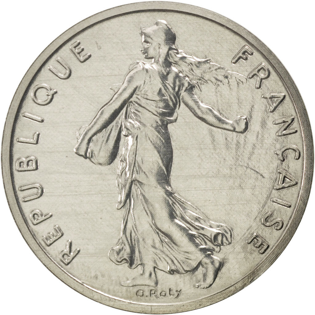 FRANCE, 1/2 Franc, 1985, KM #P936, MS(65-70), Nickel, Gadoury #91.P1, 9.00