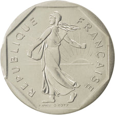 France, 2 Francs, Semeuse, 1985, MDP, Piéfort, Nickel, MS(65-70)
