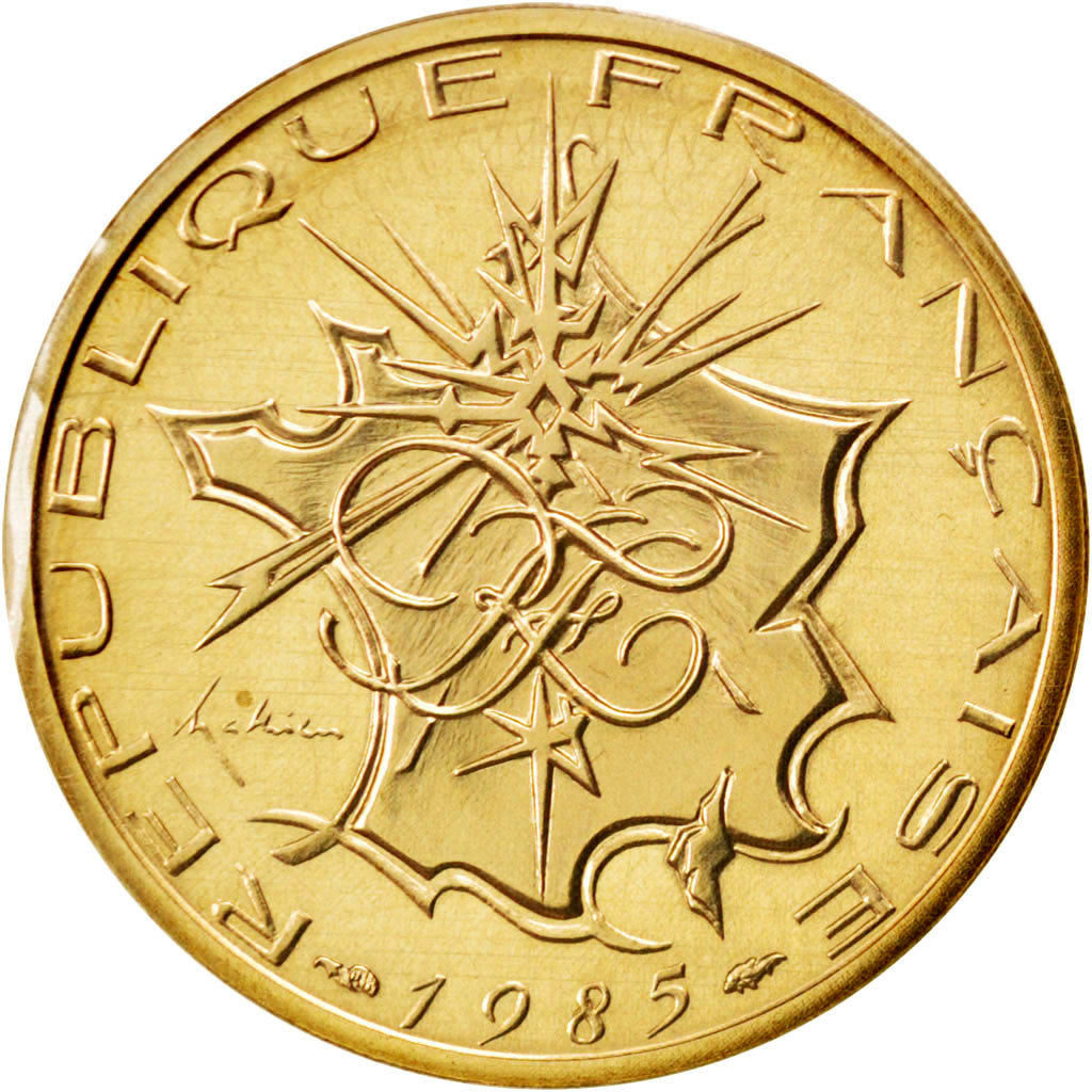 Coin, France, 10 Francs, 1985, MS(65-70), Cupro-nickel Aluminium, KM:P948