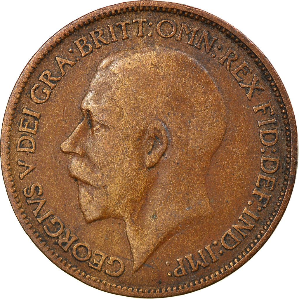 Coin, Great Britain, George V, 1/2 Penny, 1914, VF(20-25), Bronze, KM:809
