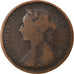 Coin, Great Britain, Victoria, 1/2 Penny, 1890, VG(8-10), Bronze, KM:754