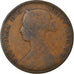Coin, Great Britain, Victoria, 1/2 Penny, 1860, VG(8-10), Bronze, KM:748.1