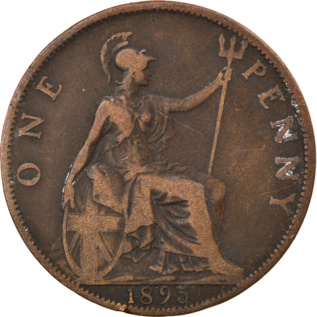 Coin, Great Britain, Victoria, Penny, 1895, F(12-15), Bronze, KM:790