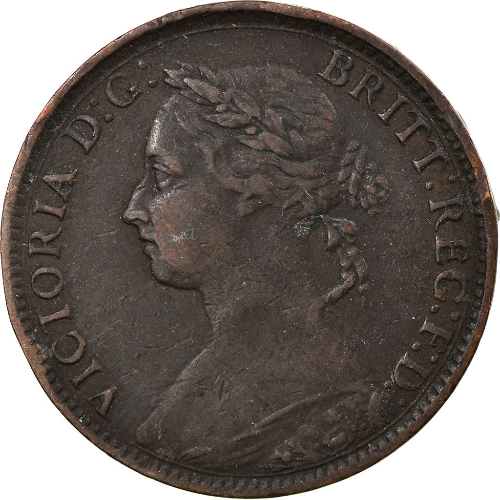 Coin, Great Britain, Victoria, Farthing, 1884, EF(40-45), Bronze, KM:753