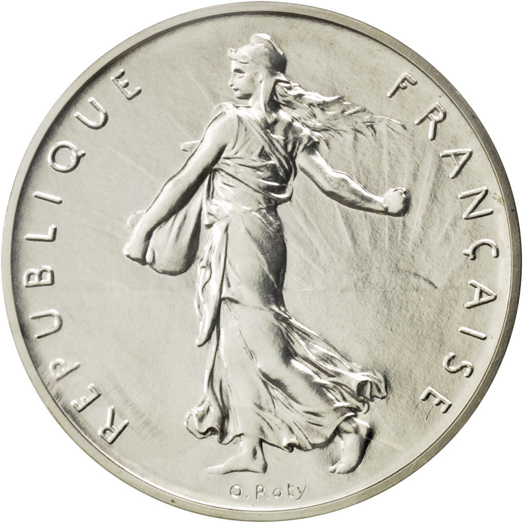 FRANCE, 1 Franc, 1981, KM #P700, MS(65-70), Silver, Gadoury #104.P2, 13.70