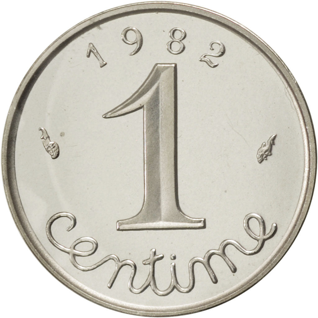 Coin, France, Centime, 1982, MS(65-70), Silver, KM:P716, Gadoury:4.P2