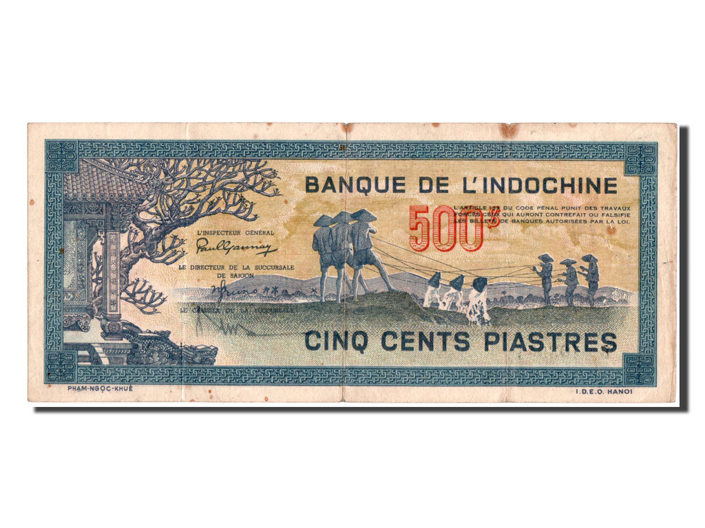 French Indo-China, 500 Piastres, KM #68, EF(40-45), B003953