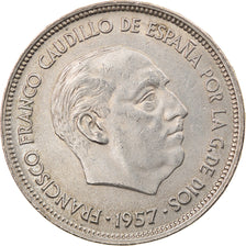 Monnaie, Espagne, Caudillo and regent, 25 Pesetas, 1958, SUP, Copper-nickel