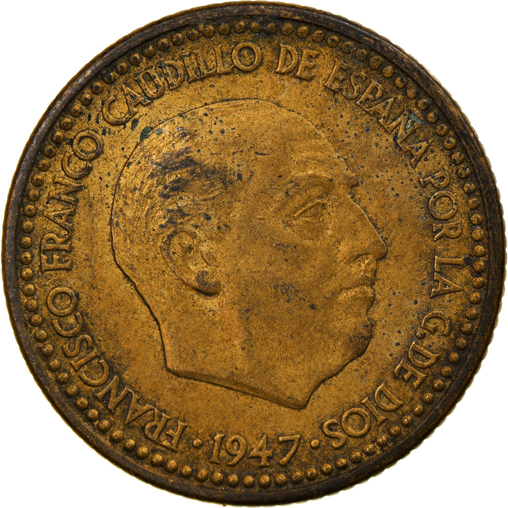 Coin, Spain, Francisco Franco, caudillo, Peseta, 1954, EF(40-45)