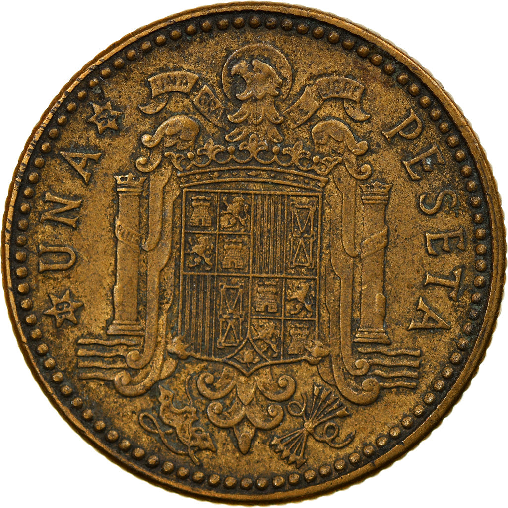 Coin, Spain, Francisco Franco, caudillo, Peseta, 1952, EF(40-45)