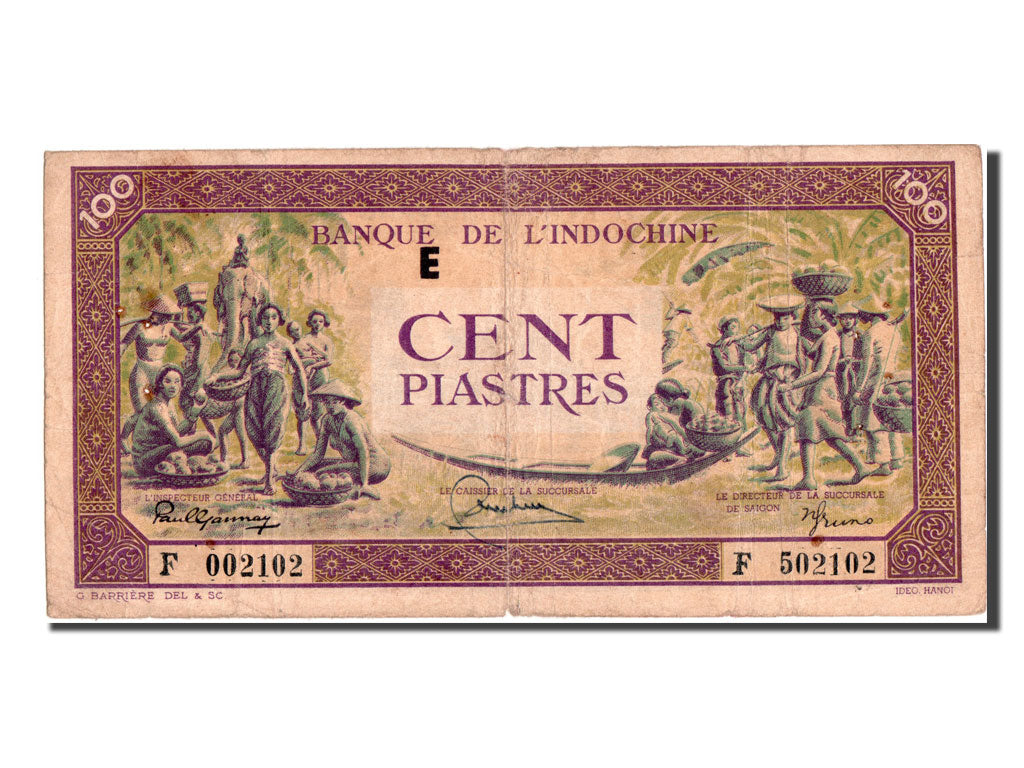 French Indo-China, 100 Piastres, KM #67, VF(30-35), F502102