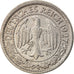 Coin, GERMANY, WEIMAR REPUBLIC, 50 Reichspfennig, 1927, Hambourg, EF(40-45)