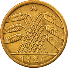 Coin, GERMANY, WEIMAR REPUBLIC, 5 Reichspfennig, 1924, Berlin, EF(40-45)