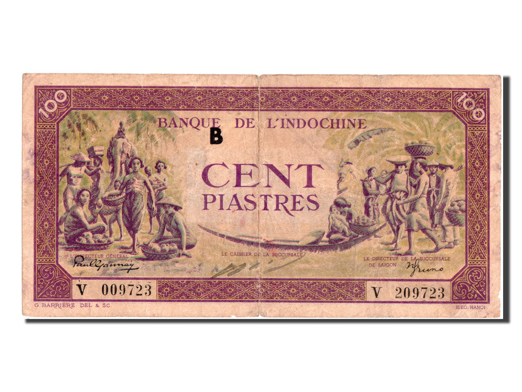 French Indo-China, 100 Piastres, KM #67, VF(20-25), V209723