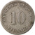 Moneda, ALEMANIA - IMPERIO, Wilhelm I, 10 Pfennig, 1889, Hambourg, BC+, Cobre -