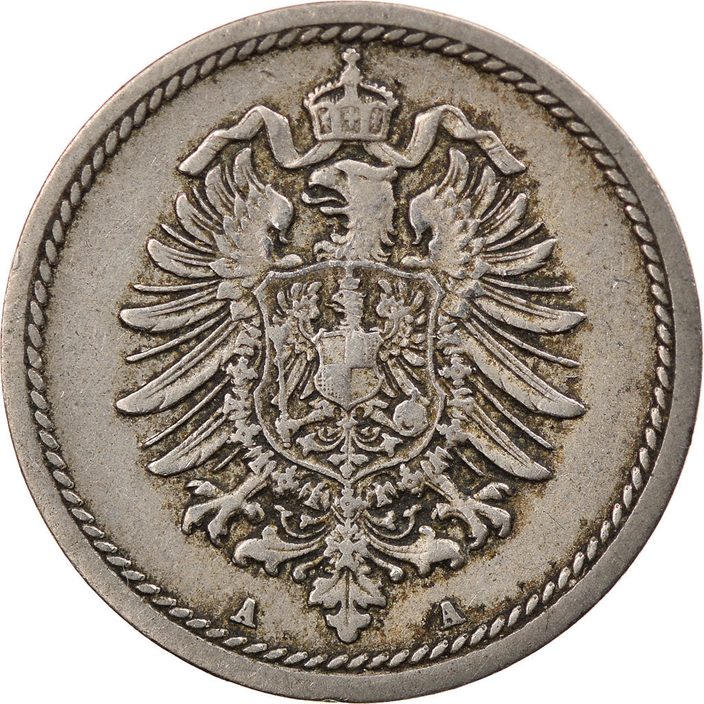Coin, GERMANY - EMPIRE, Wilhelm II, 10 Pfennig, 1875, Berlin, VF(20-25)