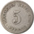 Moneda, ALEMANIA - IMPERIO, Wilhelm I, 5 Pfennig, 1875, Frankfurt, BC, Cobre -