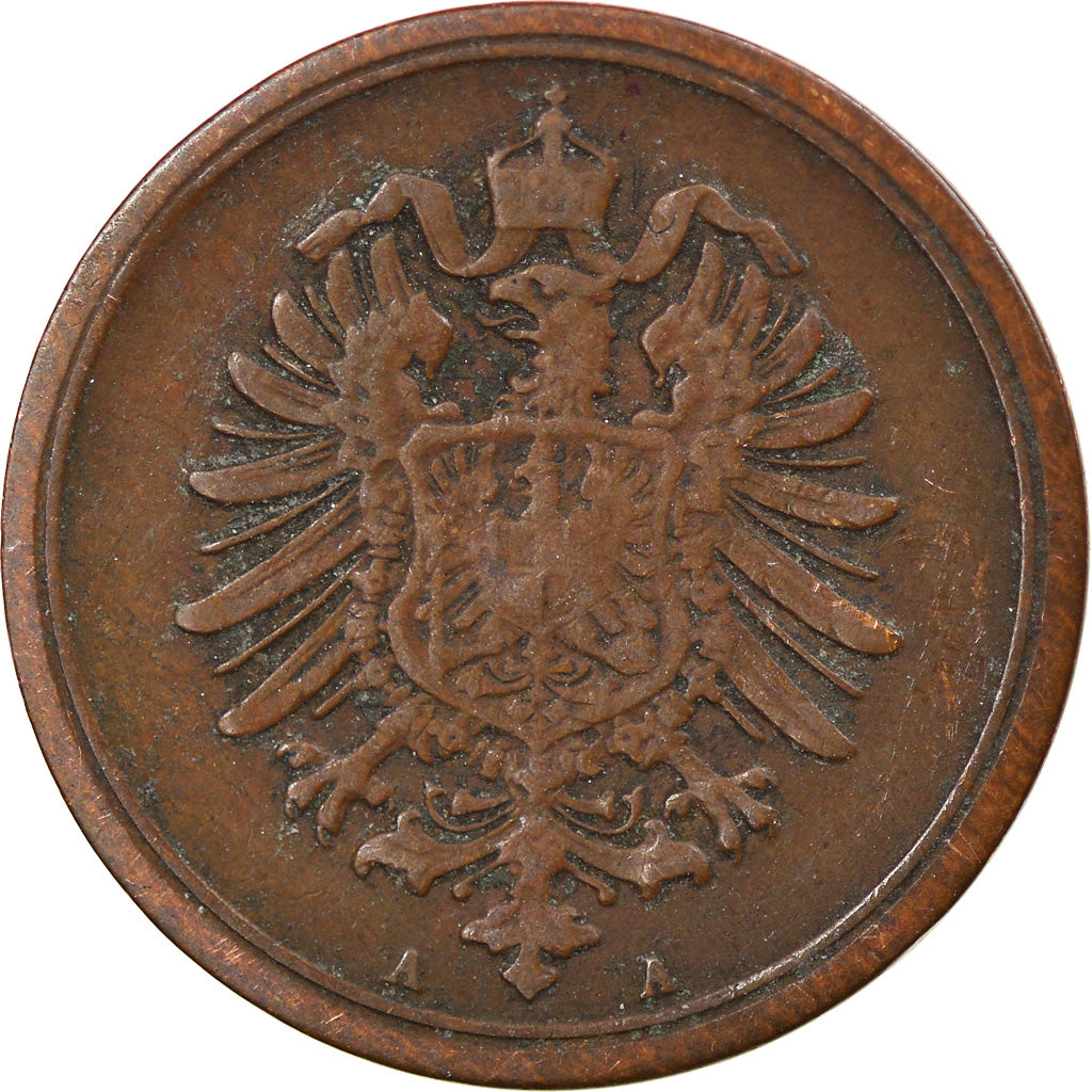 Munten, DUITSLAND - KEIZERRIJK, Wilhelm I, Pfennig, 1875, Berlin, ZF, Koper