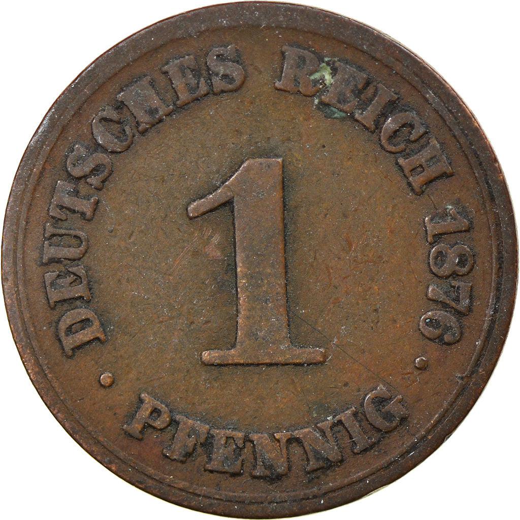 Monnaie, GERMANY - EMPIRE, Wilhelm I, Pfennig, 1876, Berlin, TTB, Cuivre, KM:1
