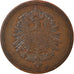 Coin, GERMANY - EMPIRE, Wilhelm I, Pfennig, 1888, Berlin, VF(30-35), Copper