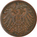 Coin, GERMANY - EMPIRE, Wilhelm II, Pfennig, 1898, Berlin, EF(40-45), Copper