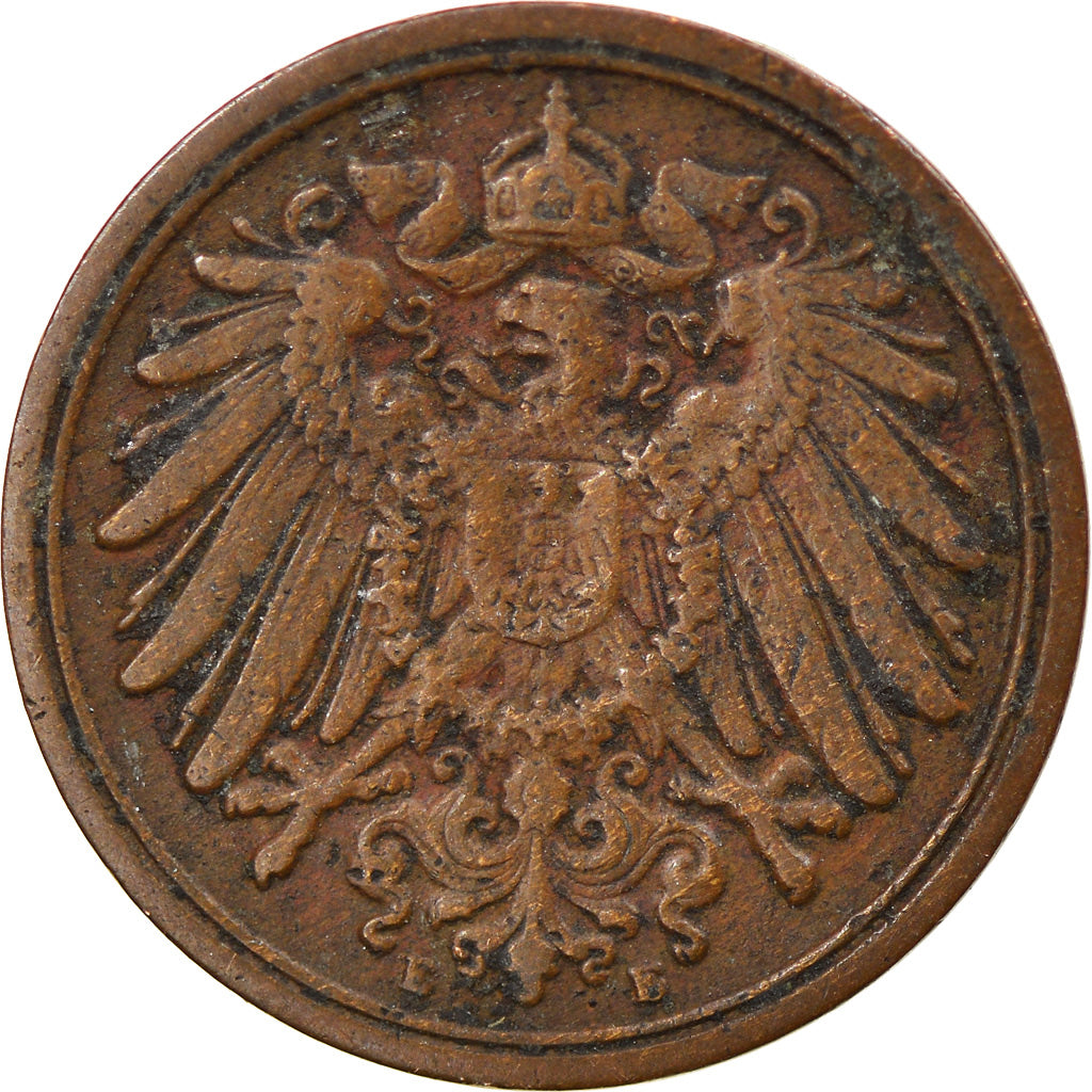 Munten, DUITSLAND - KEIZERRIJK, Wilhelm II, Pfennig, 1909, Muldenhütten, ZF