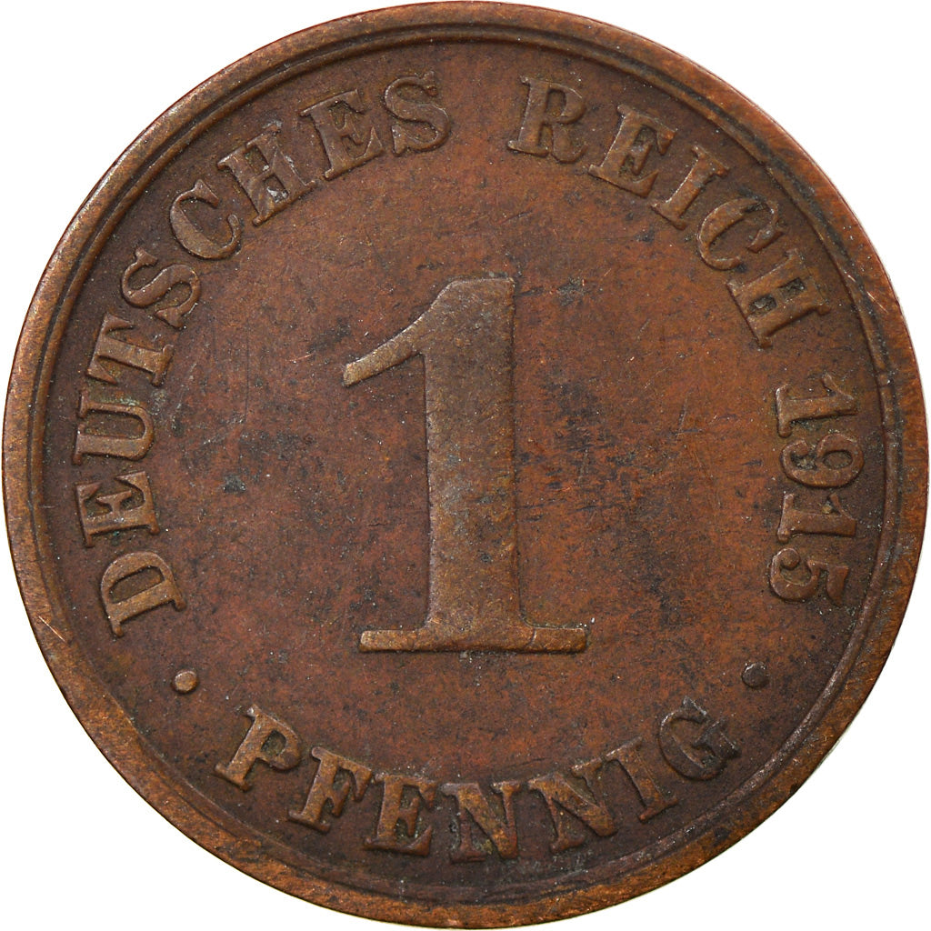 Munten, DUITSLAND - KEIZERRIJK, Wilhelm II, Pfennig, 1915, Berlin, ZF, Koper