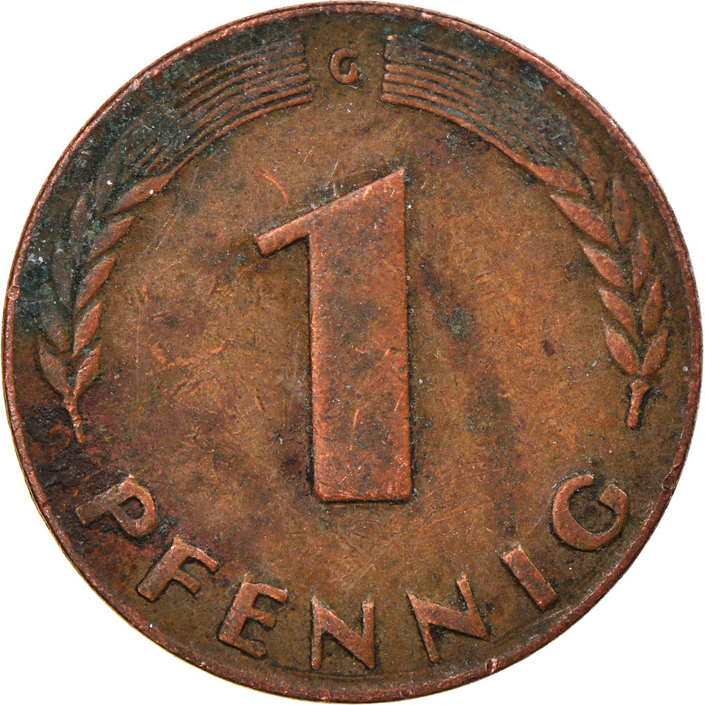 Monnaie, République fédérale allemande, Pfennig, 1948, Karlsruhe, TTB, Copper