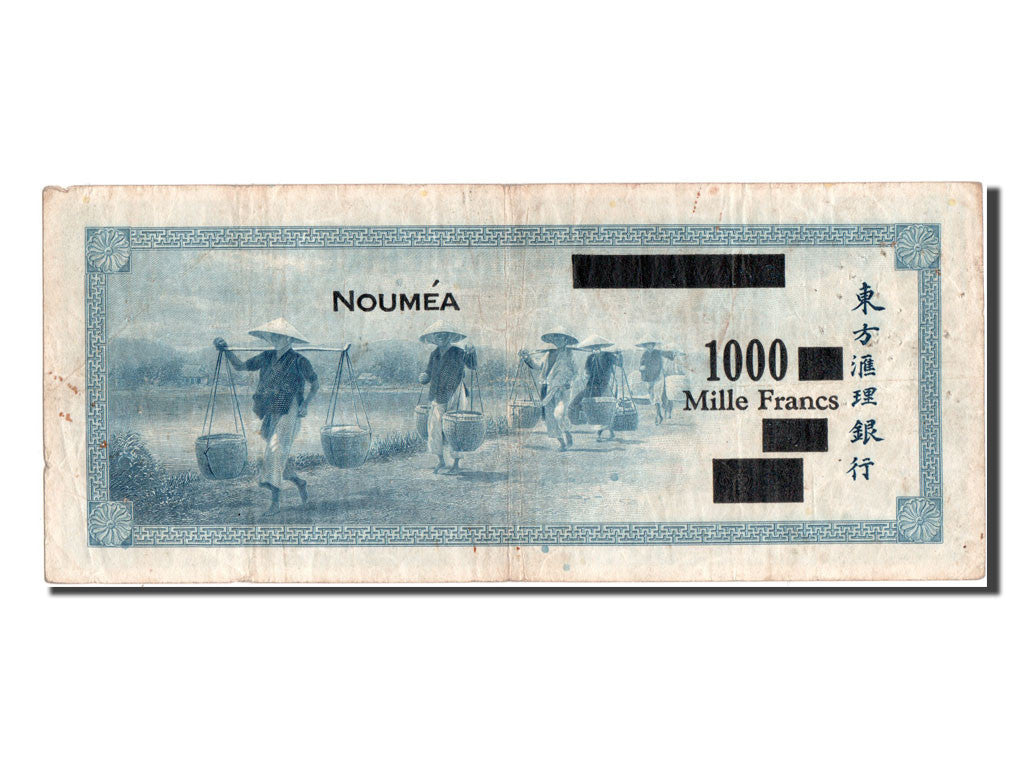 Banconote, Nuova Caledonia, 1000 Francs, 1944, BB