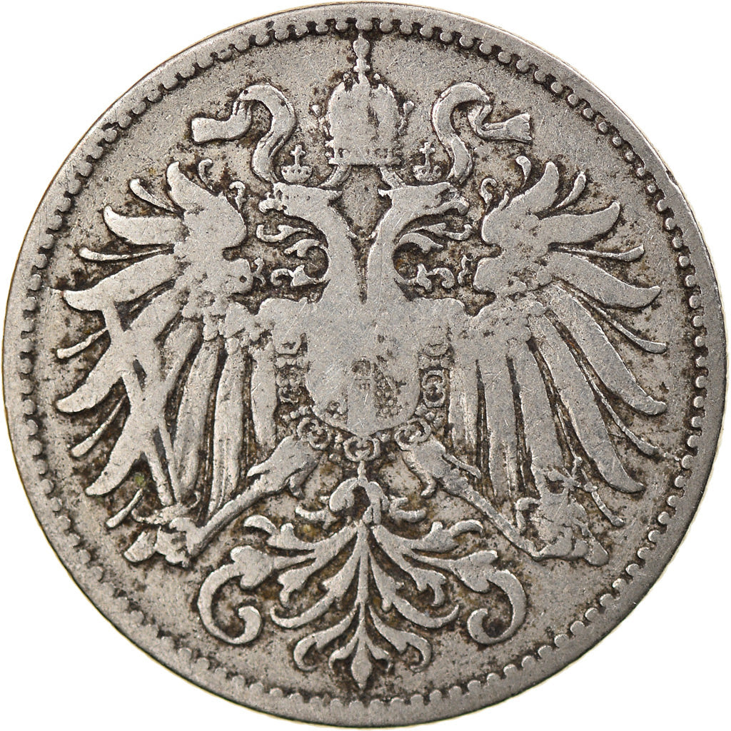 Coin, Hungary, Franz Joseph I, 10 Filler, 1893, Kormoczbanya, EF(40-45), Nickel