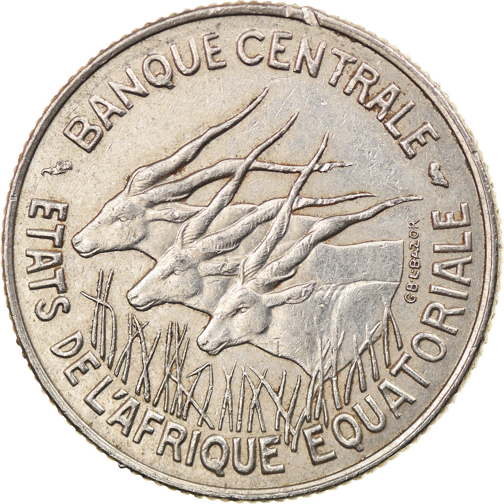 Coin, EQUATORIAL AFRICAN STATES, 100 Francs, 1967, Paris, EF(40-45), Nickel