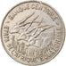 Coin, EQUATORIAL AFRICAN STATES, 100 Francs, 1967, Paris, EF(40-45), Nickel