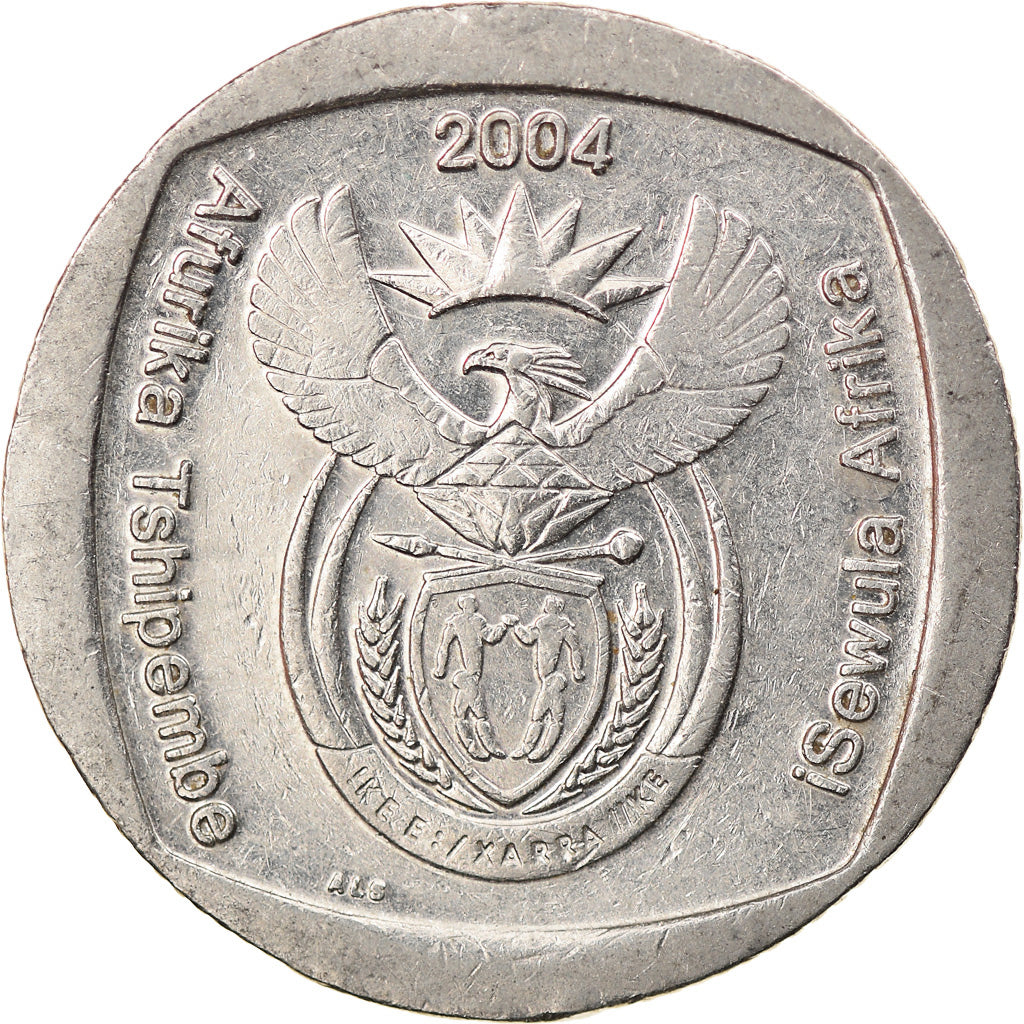 Moneta, Południowa Afryka, 2 Rand, 2004, Pretoria, EF(40-45), Nikiel