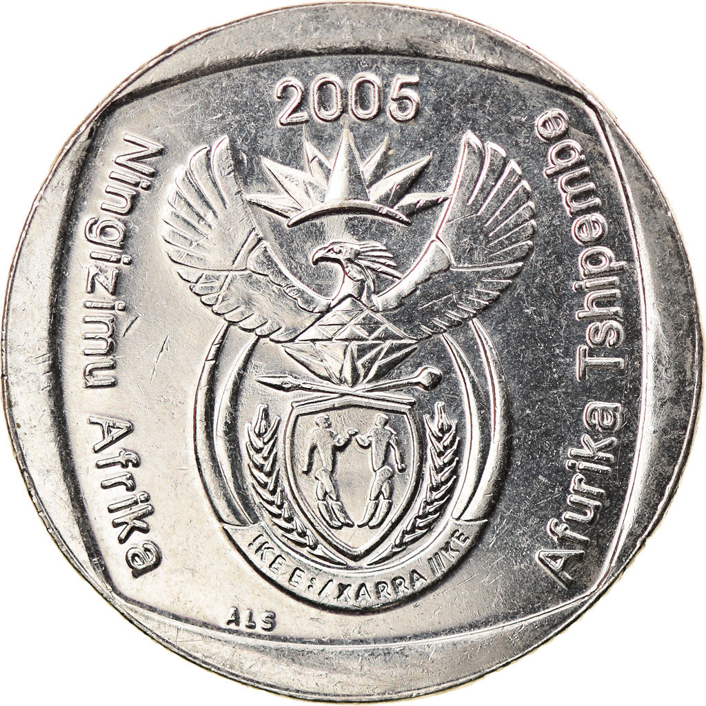Moneta, Sudafrica, 2 Rand, 2005, Pretoria, SPL-, Rame placcato nichel, KM:296
